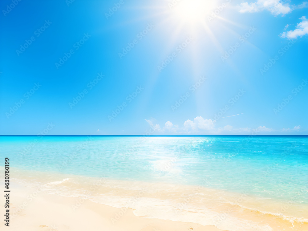 sun on the beach background