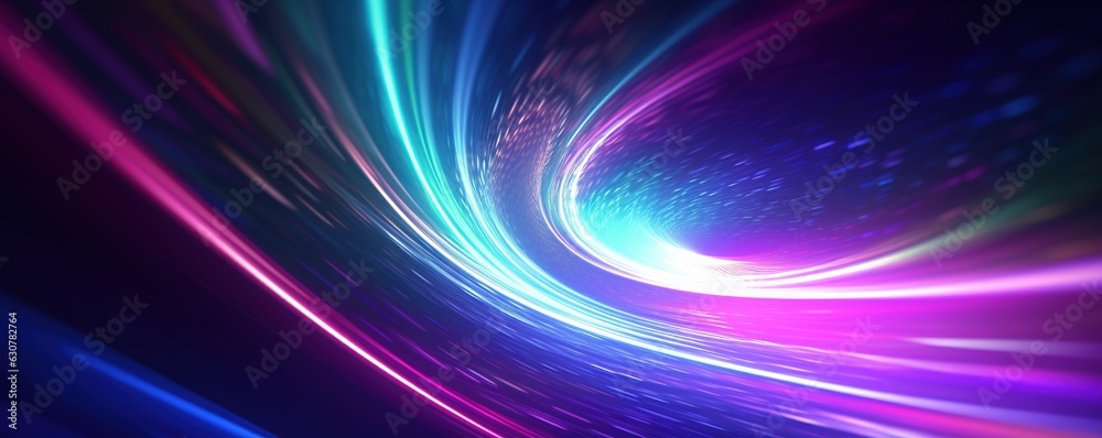 abstract futuristic background with pink blue glowing neon moving high speed wave lines and bokeh lights. Data transfer concept Fantastic wallpaper