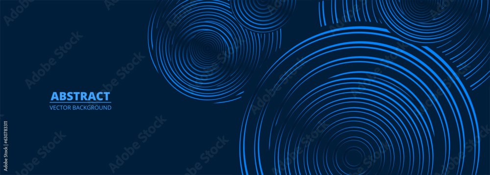 Dark blue abstract geometric background with circle lines for cover, brochure, booklet, banner, business, corporate. Vector illustration Dark blue abstract geometric background with circle lines for cover, brochure, booklet, banner, business, corporate. Vector illustration