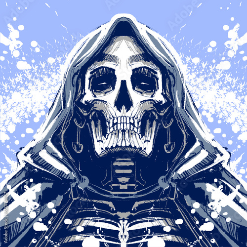 the evil grim reaper illustration vector