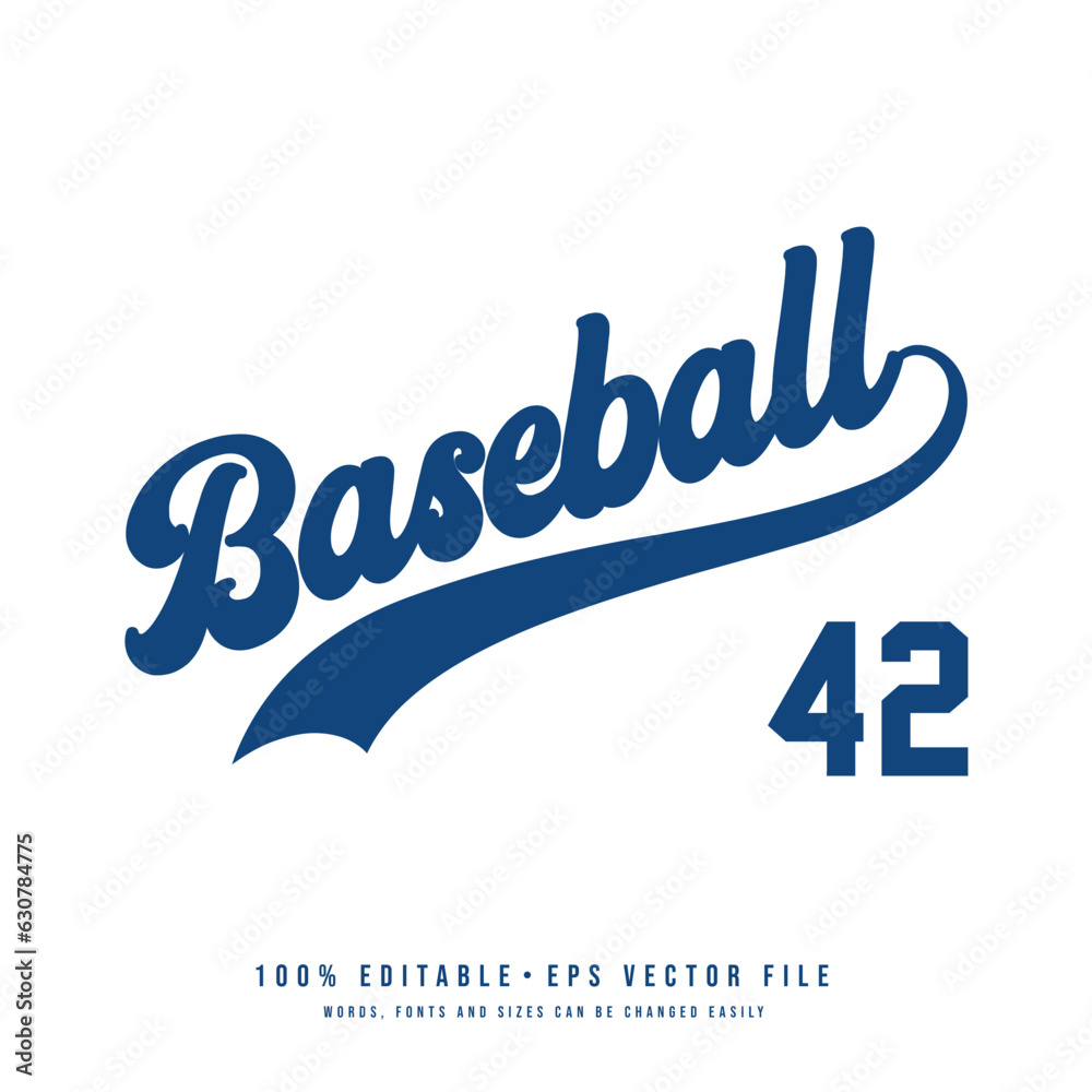 Baseball Jersey number, basketball team name, printable text effect