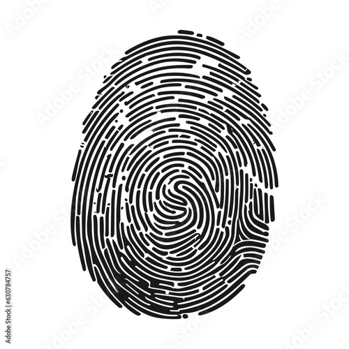 fingerprint on a white background