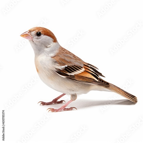 Field sparrow bird isolated on white. Generative AI