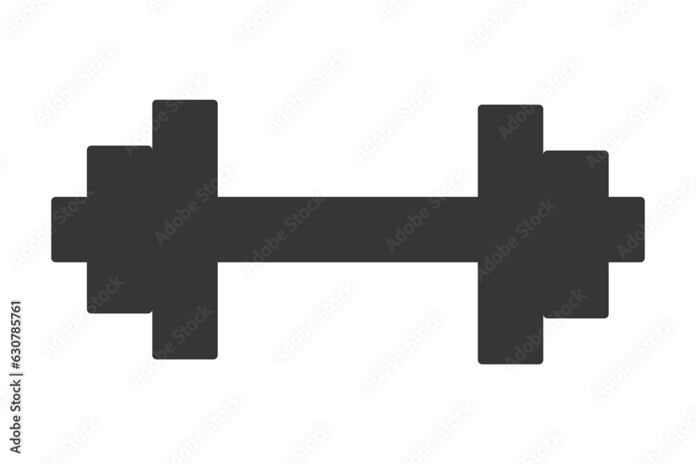 Fototapeta premium black dumbblek icon isolated on white background for use in web design, advertising