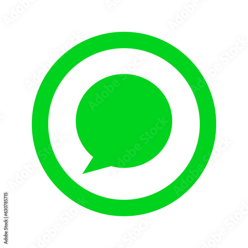 a green speech icon on white background stock photo 92803681