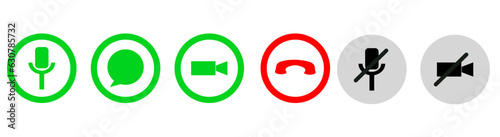 a vector illustration of a set of communication icons