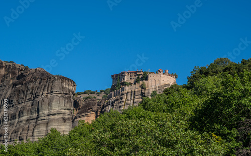 The Monastery of St. Varlaam is an Eastern Orthodox monastery that is part of the Meteora monastery complex in Thessaly, central Greece. © Saxanad