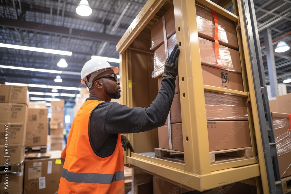 Warehouse worker doing inventory. inventory control Warehouse worker doing inventory. inventory control