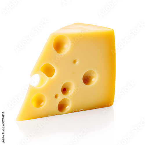 cheese isolated on white background generated AI