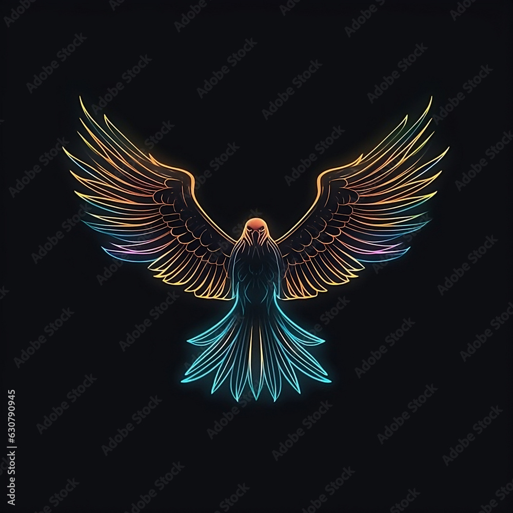 Fototapeta premium neon bird