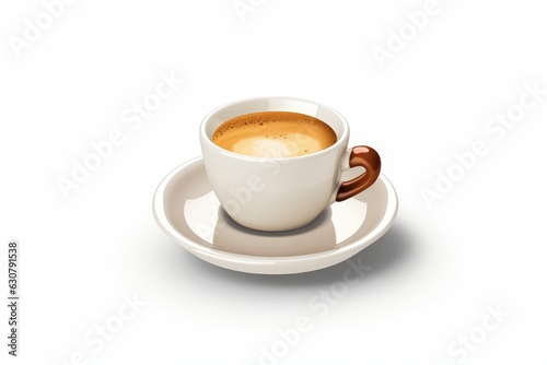 Espresso Cup on White Background. AI generated