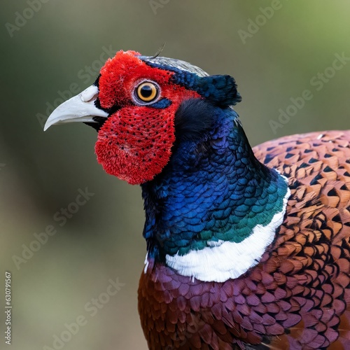 Closeup shot of a vibrant Pheasant bird with eye-catching plumage of vivid colors