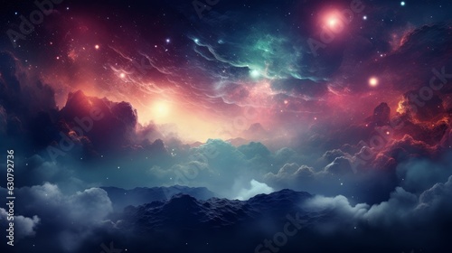 Space background with nebula and stars