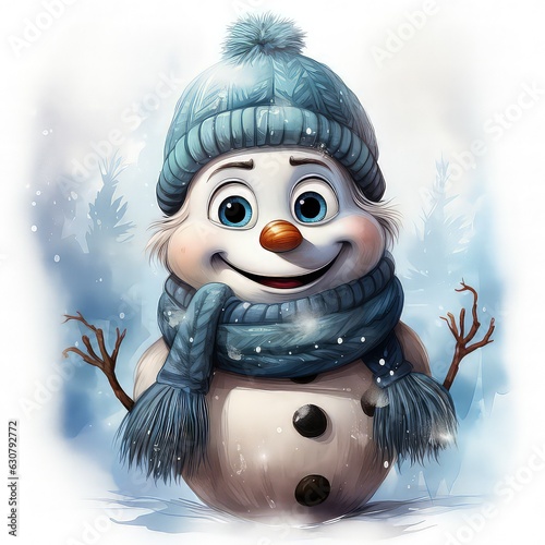 Watercolor Cartoon Olaf