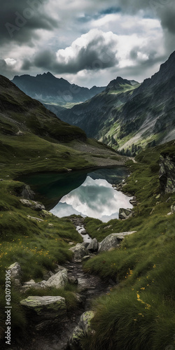 Gorgeous mountains and clear lakes in Switzerland 