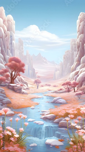 Pastel painting mysterious dreamy nature landscape phone hd wallpaper ai generated