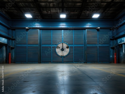 big industrial interior wit...
