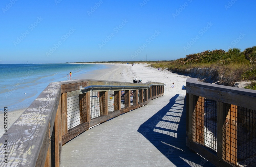 Boardwalk down to the beach in Florida
