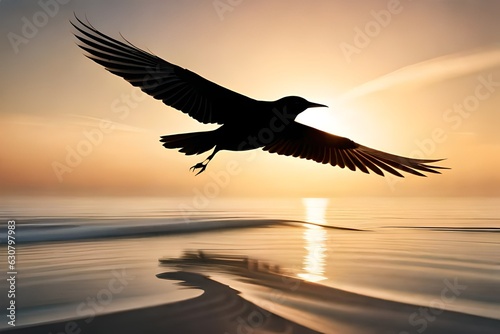 eagle in the sunset © Ateeq