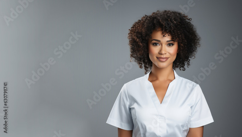 Smiling african doctor wearing medical clothes