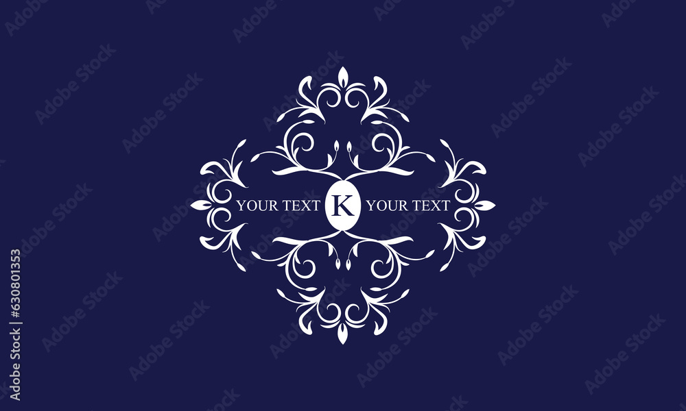 Luxury initial letter K logo concept. Monogram vector illustration