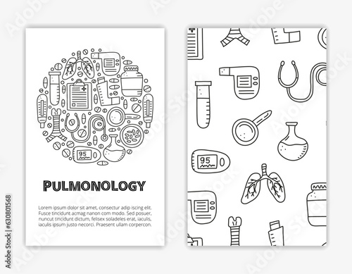 Card templates with pulmonology items.