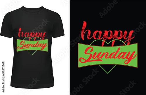 Sunday TYPOGRAPHY T-SHIRT DESIGN