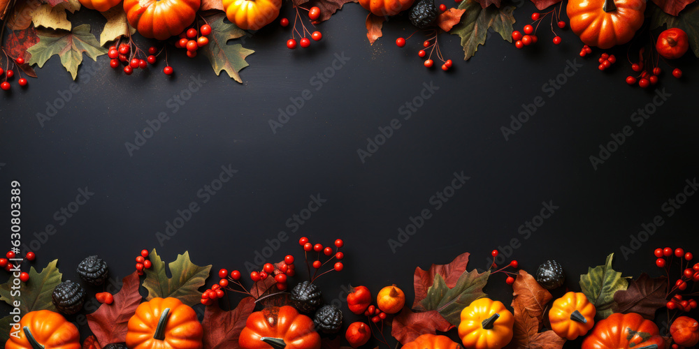 Fall pumpkins gourds and leaves flat lay, banner, background, copyspace, top down view, seasonal decor Fall pumpkins gourds and leaves flat lay, banner, background, copyspace, top down view, seasonal decor