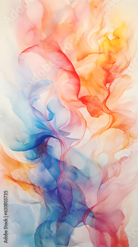 abstract colorful watercolor brushstrokes