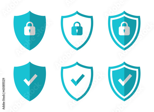 Protect, shield guard protection icon vector. Lock security safety sign symbol