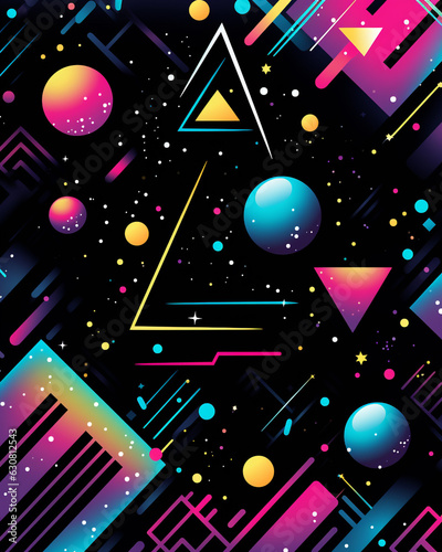 abstract geometric background with colorful shapes