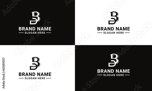 modern letter BD logo design company brand 
