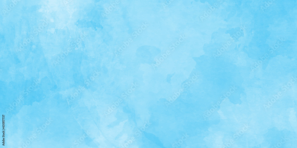 Vintage blue watercolor background with Abstract Decorative Light Blue Grunge texture, Beautiful abstract color blue texture background on white surface used as wallpaper, presentation and any design.