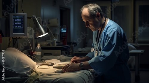 surgeon working in operating room