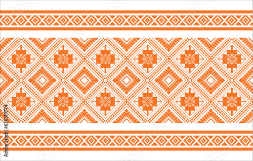 Geometric ethnic oriental seamless pattern traditional Design for background,carpet,wallpaper,clothing,wrapping,Batik,fabric,Vector illustration.embroidery style.