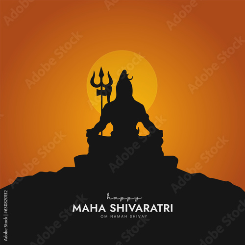 Maha Shivratri Illustration Of Lord Shiva Silhouette Design Social Media Post