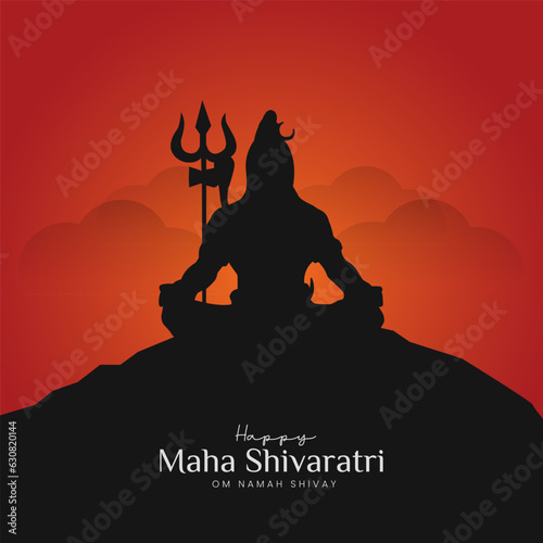 Maha Shivratri Illustration Of Lord Shiva Silhouette Design Social Media Post