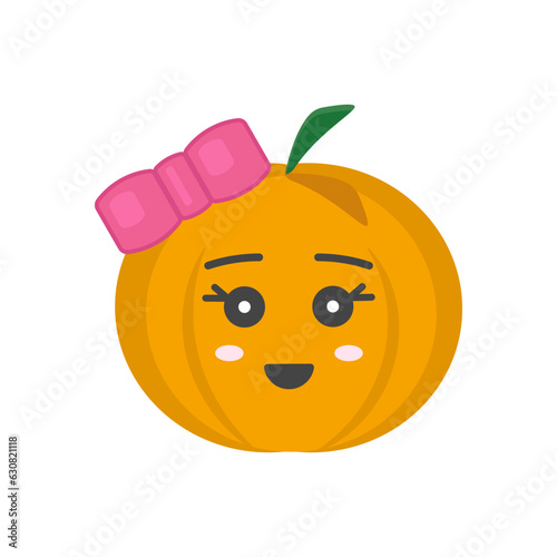 Wallpaper Mural Pumpkin on a white background. Halloween holiday symbol. Orange pumpkin with a smile for your design. Vector illustration. Torontodigital.ca