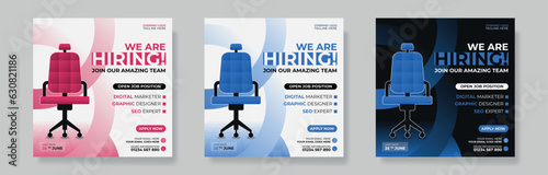 Job Hiring Social Media Post Banner Template, We Are Hiring Post Layout, Editable Hiring Post Design, Template eps 10.
