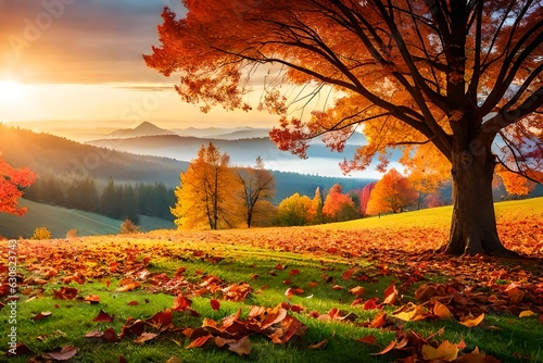 autumn landscape with trees
