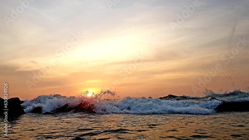 sunset over the sea