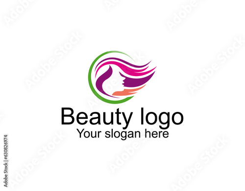 Natural Beautiful woman's face flower logo with gold gradient and business card design for beauty salon Premium Vector. part 2