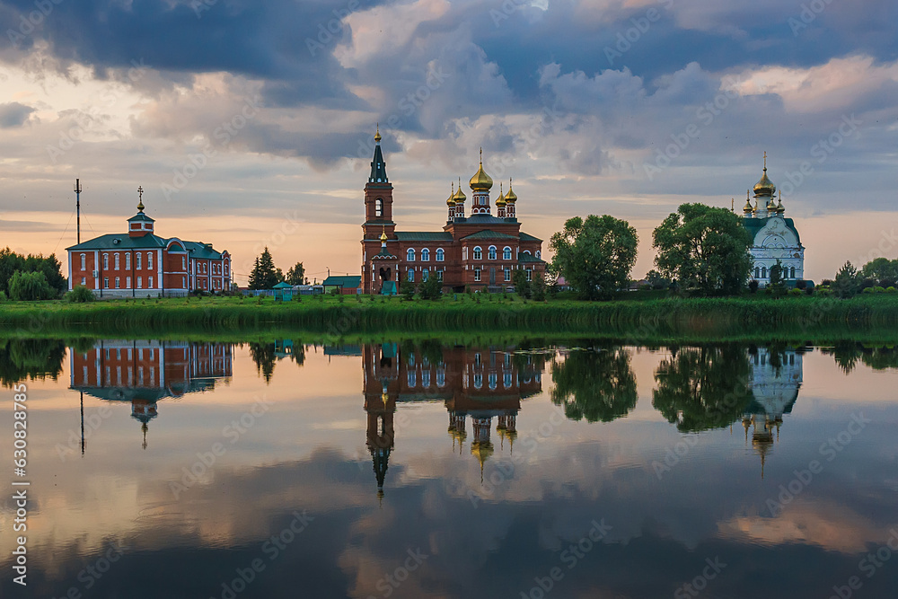 The temple of Nicholas the Wonderworker on the bank of the river..