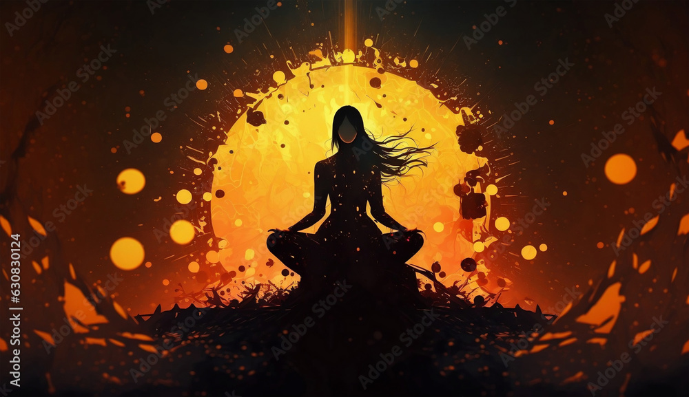 silhouette of a person in a fire silhouette of a person in a fire