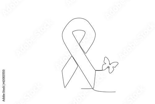 A ribbon butterfly design. Pregnancy and infant loss awareness month