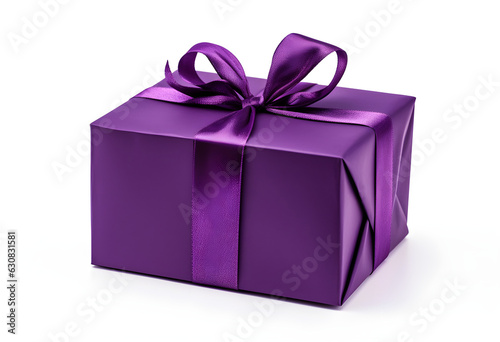 Gift Wrapped with a Box Isolated on White Background