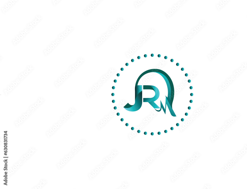Gradient j r m letter logo design. Gradient j r m letter logo design.