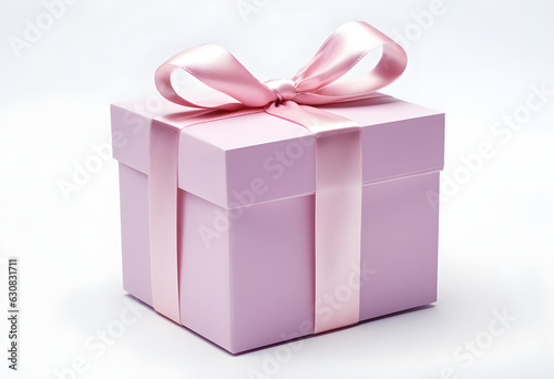 Gift Wrapped with a Box Isolated on White Background