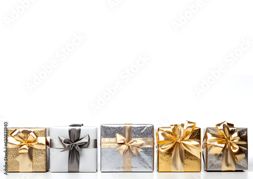 Gift Wrapped with a Box Isolated on White Background