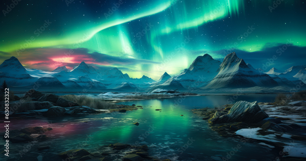 Celestial Phenomenon: Aurora Borealis in the Arctic Sky